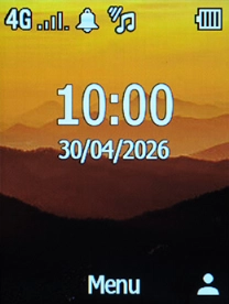 The alarm icon shows that the alarm is set. The alarm icon shows that the alarm is set.