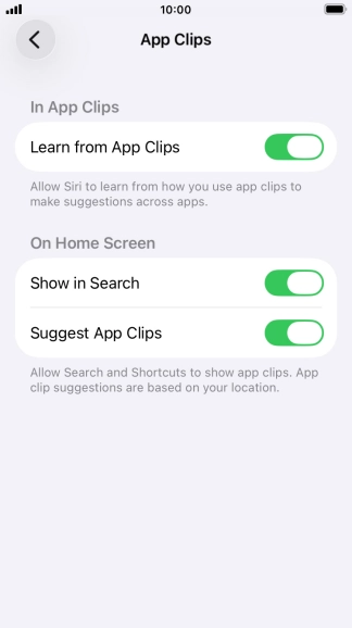 Press the indicators next to the required settings to turn them on or off. Press the indicators next to the required settings to turn them on or off.