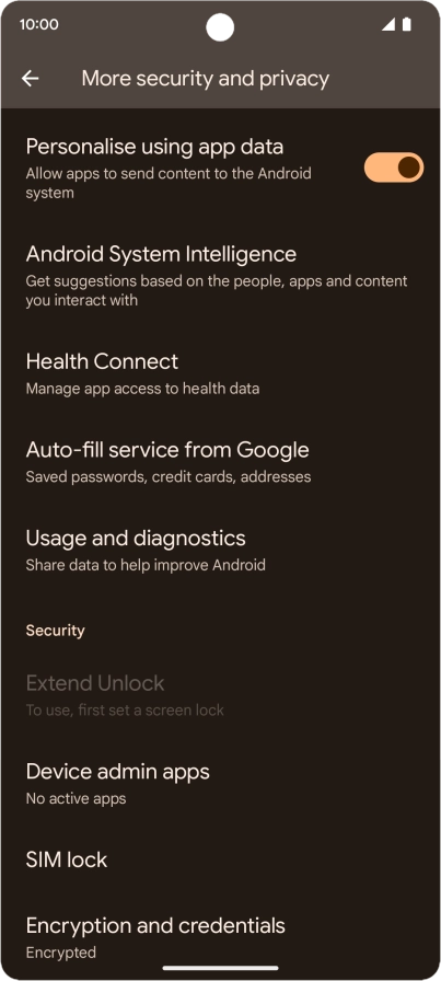 Press SIM lock. Press SIM lock.