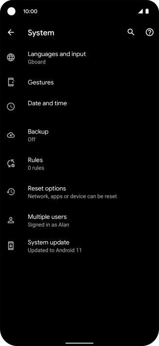 Press Reset options. Press Reset options.