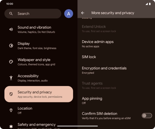 Press SIM lock.