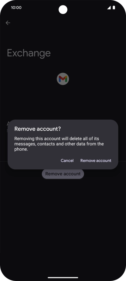 Press Remove account. Press Remove account.