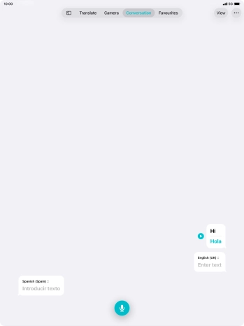 Press the menu icon.