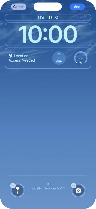 To customise the way the lock screen date is displayed, press the date widget and follow the instructions on the screen to select the required widget display mode.