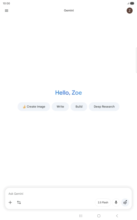 Press the profile icon.