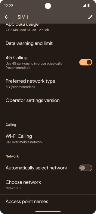 Press the indicator next to 