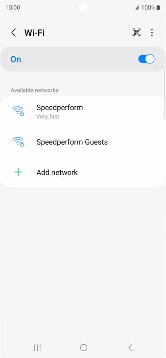 Press the required Wi-Fi network. Press the required Wi-Fi network.