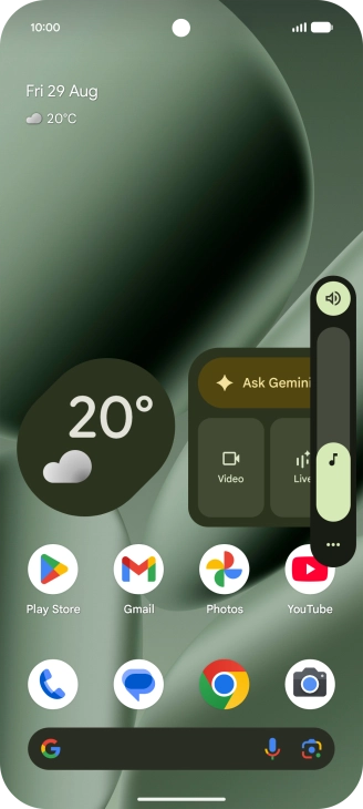 Press the sound mode icon.