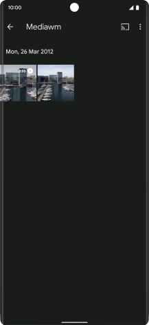 Press the required picture or video clip.