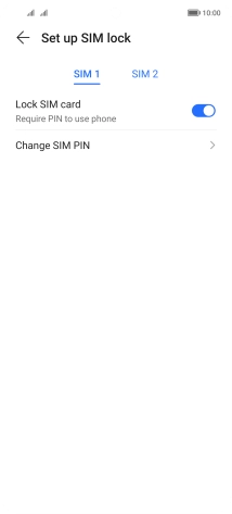 Press the required SIM. Press the required SIM.