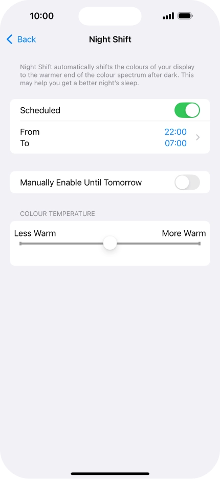 Press the indicator next to 