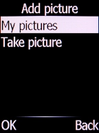 Select My pictures and press the Left selection key.
