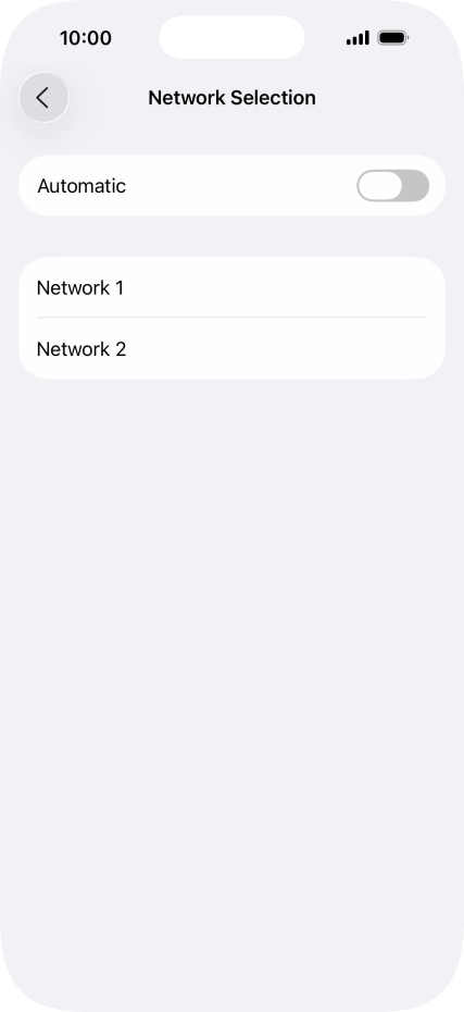 If you turn off the function, press the required network. If you turn off the function, press the required network.