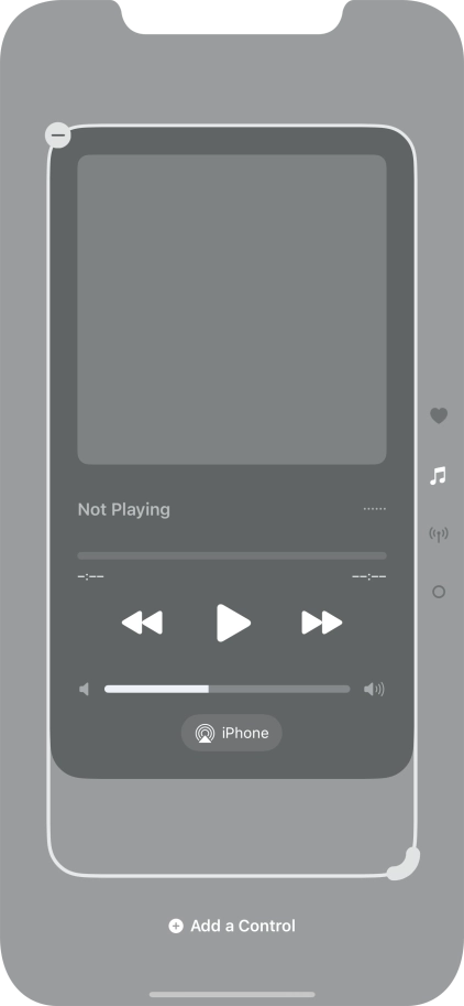 Press the remove icon on the required Control Centre page to remove it from Control Centre. Press the remove icon on the required Control Centre page to remove it from Control Centre.