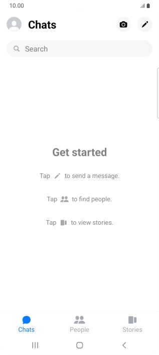 Press the search field and key in the first letters of the recipient's name. Press the search field and key in the first letters of the recipient's name.