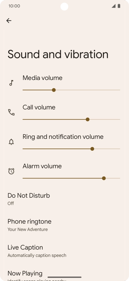 Press Phone ringtone. Press Phone ringtone.