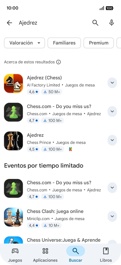 Pulsa la app deseada.