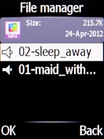 Highlight the required ring tones to hear them.