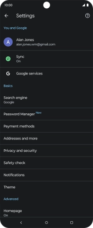Press Privacy and security. Press Privacy and security.