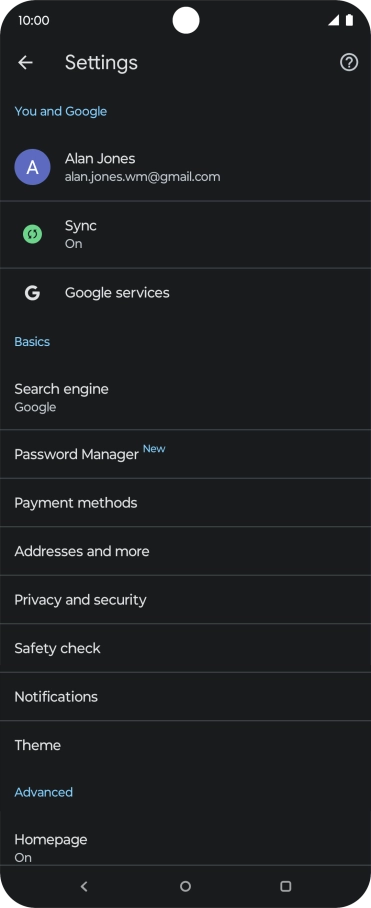Press Privacy and security. Press Privacy and security.