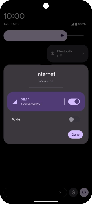Press the indicator next to 