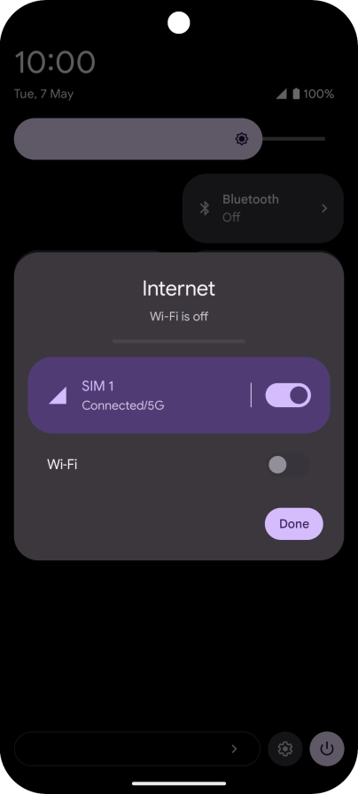 Press the indicator next to 