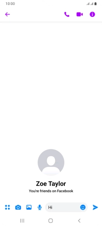 Write the required message and press the send icon. Write the required message and press the send icon.