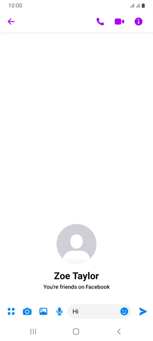 Write the required message and press the send icon. Write the required message and press the send icon.