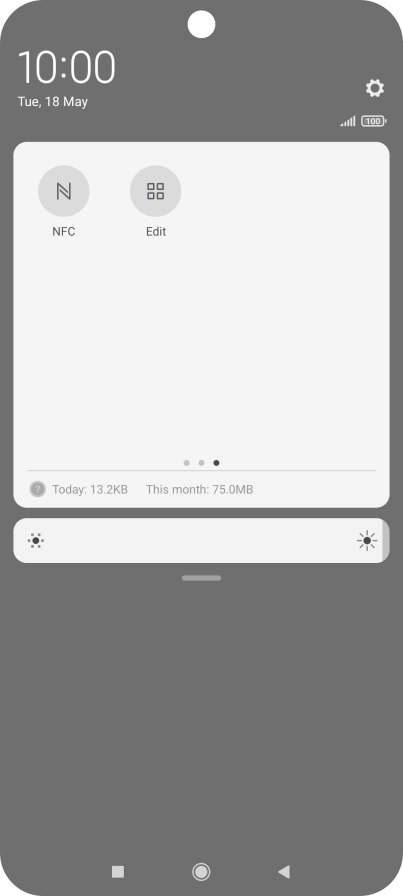 Press NFC to turn the function on or off.