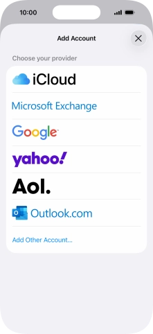 Press Microsoft Exchange.