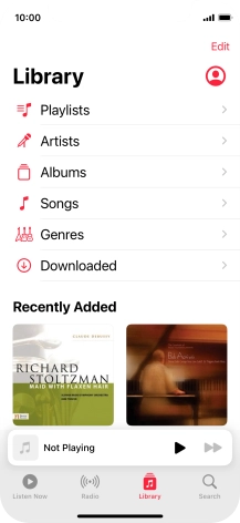 Press Playlists.