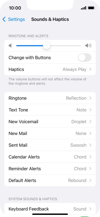 Press Text Tone.
