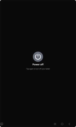 Press Power off.