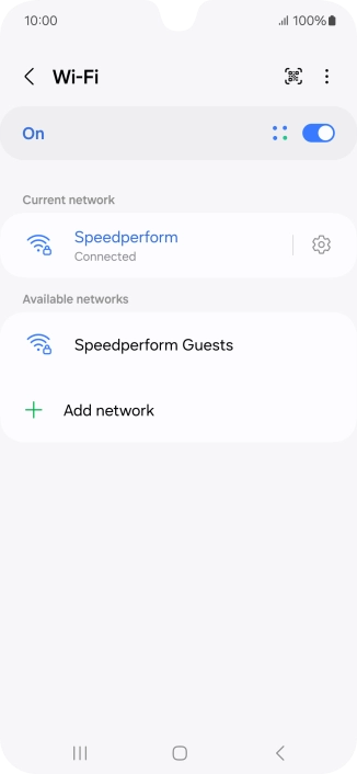 Press the settings icon next to the Wi-Fi network you're connected to.
