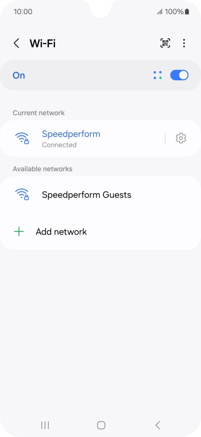 Press the settings icon next to the Wi-Fi network you're connected to.