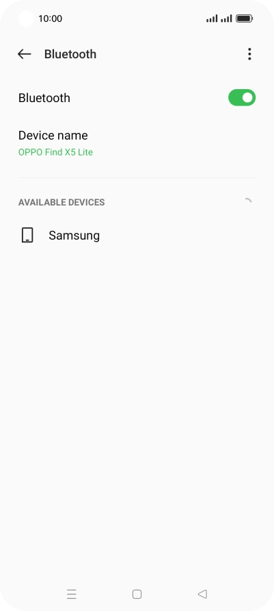 Press the required Bluetooth device and follow the instructions on the screen to pair the device with your phone. Press the required Bluetooth device and follow the instructions on the screen to pair the device with your phone.