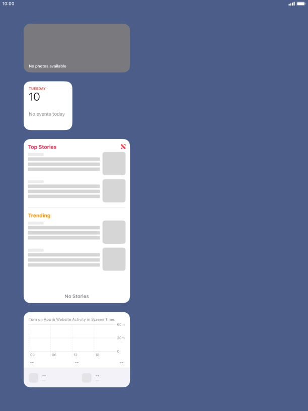 Press and hold the required Widget Stack. Press and hold the required Widget Stack.