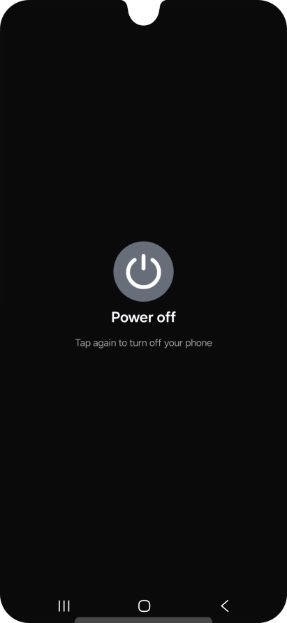 Press Power off. Press Power off.
