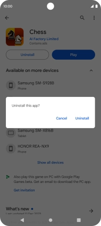 Press Uninstall.