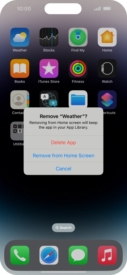 Press Delete App.