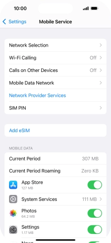 The total data usage is displayed next to Current Period.