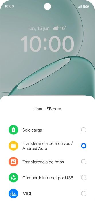 Pulsa Transferencia de archivos / Android Auto. Pulsa Transferencia de archivos / Android Auto.
