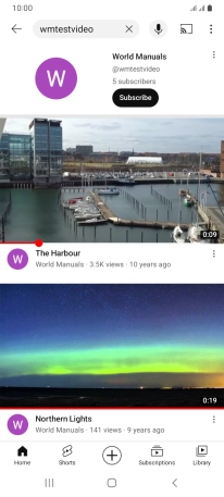 Press the required video clip. Press the required video clip.