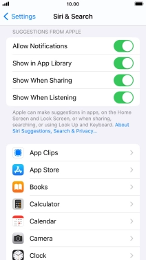 Press the required app. Press the required app.