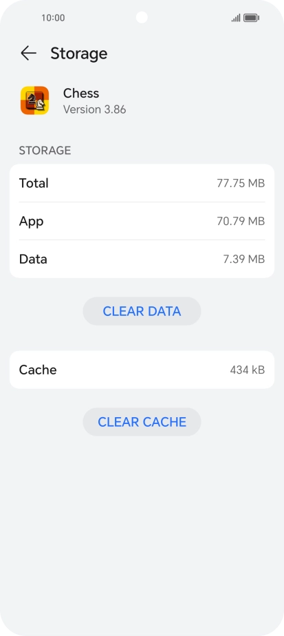 Press CLEAR CACHE.