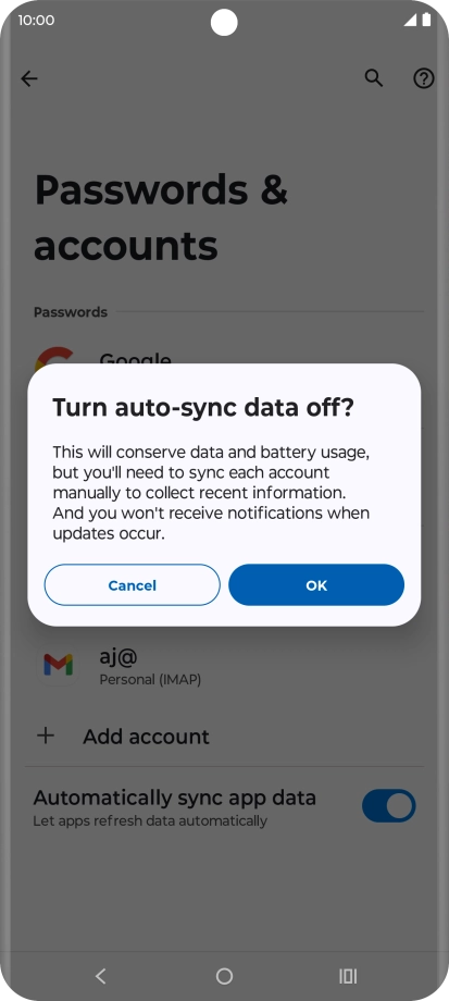 If you turn on the function, press OK.