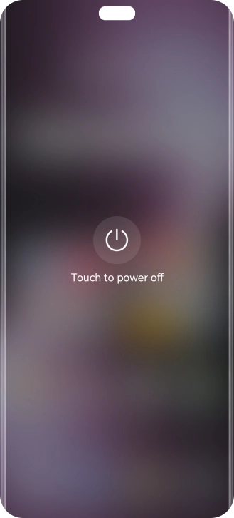 Press Touch to power off. Press Touch to power off.