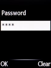 Key in your barring password and press the Navigation key. The default barring password is 1919.