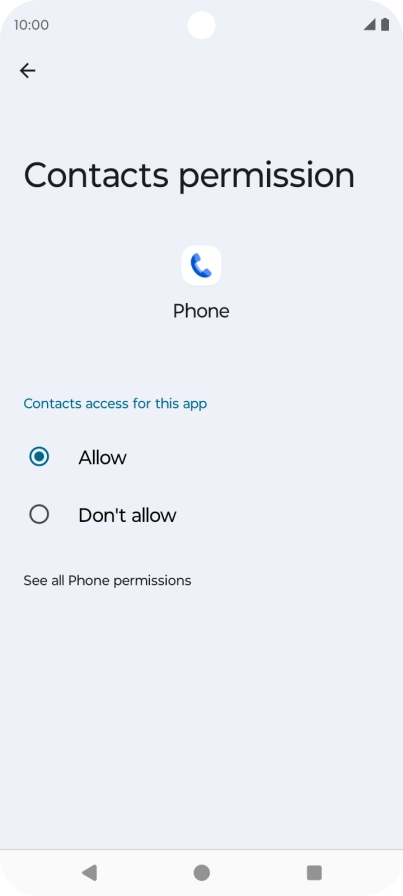 Press the required setting. Press the required setting.