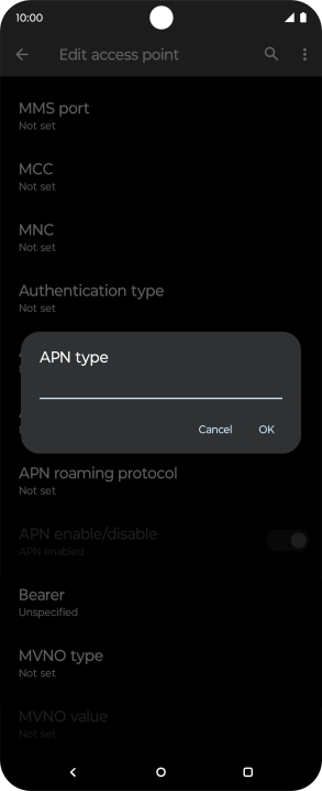 Key in mms and press OK.